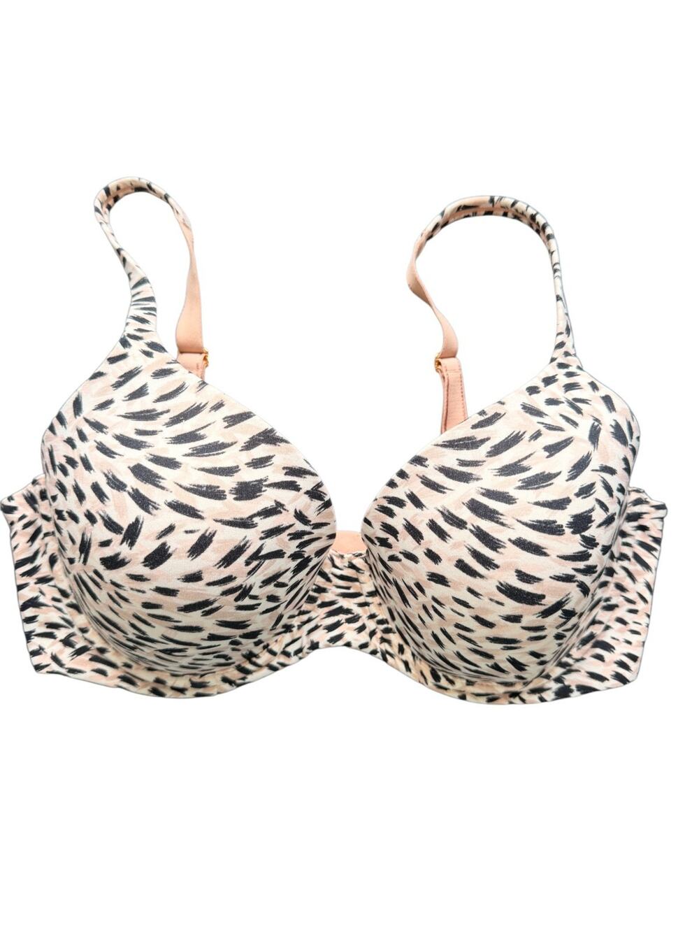 oma Embraceable Perfect Coverage Bra 34DD Animal Print Pink Black Underwire